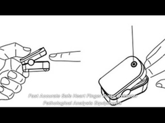 व्हाइट फिंगर टिप पल्स ऑक्सीमीटर टीएफटी एलसीडी स्क्रीन